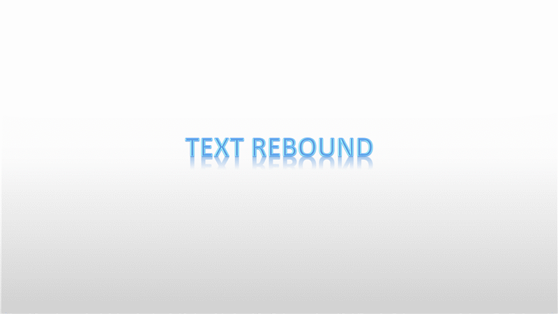 Animation slide: Rebounding text (widescreen) Animation slide: Rebounding text (widescreen)