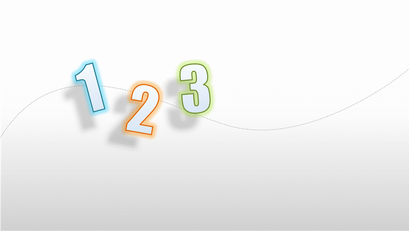 Animation slide: Numbers slide in on curved path (widescreen) Animation slide: Numbers slide in on curved path (widescreen)