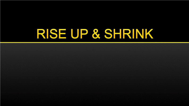 Animation slide: Text rising and stretching up into place (widescreen) Animation slide: Text rising and stretching up into place (widescreen)