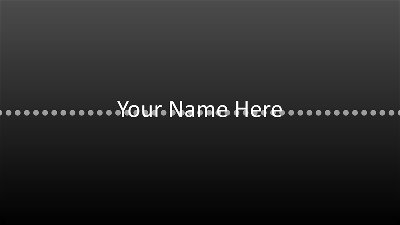 Animation slide: Dotted line with fade-in text (widescreen) Animation slide: Dotted line with fade-in text (widescreen)