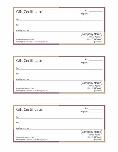 certificates office com free gift certificate template pages