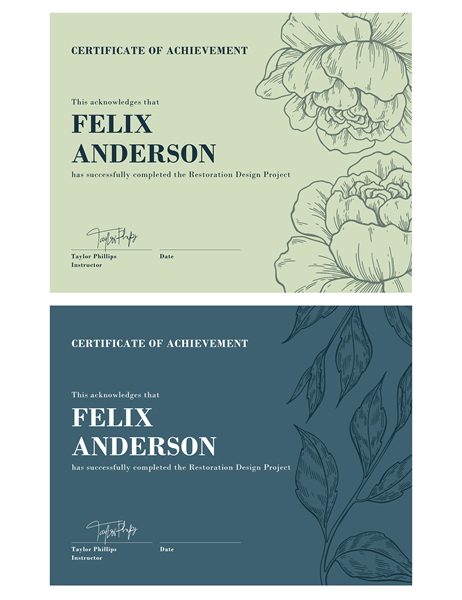 Certificates Fice