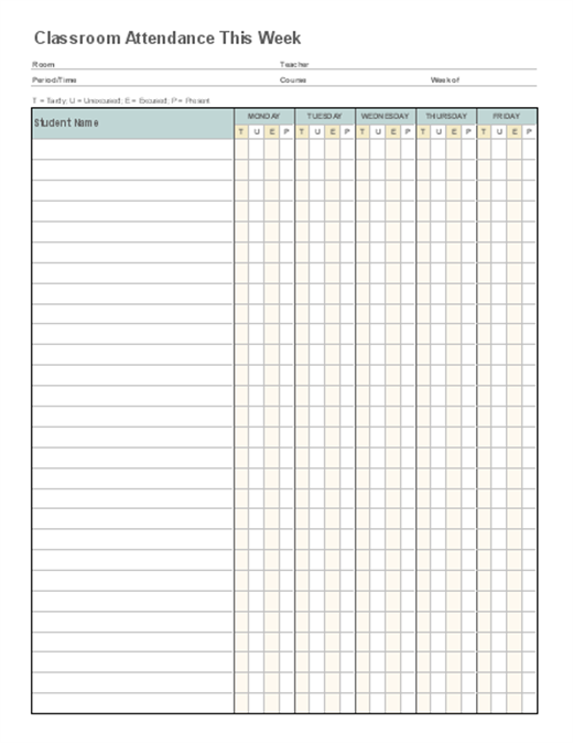 Event Sign In Sheet Template