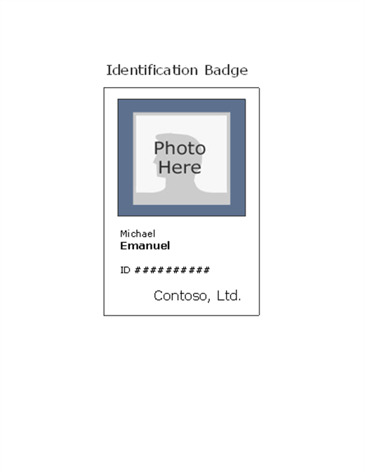 Best Templates Printable Photo ID Badges Printable Photo ID Badge Template