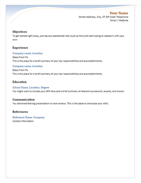 Free Resume Templates Download For Word Resume Genius