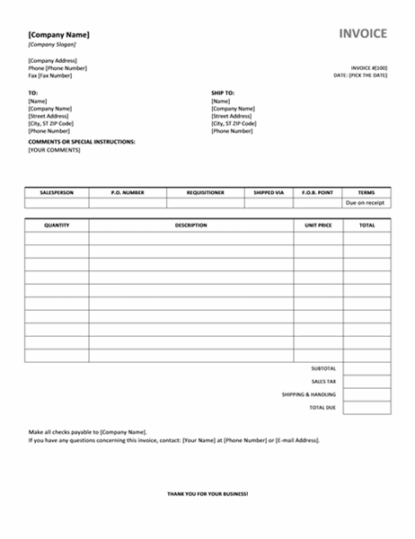 invoices for sale