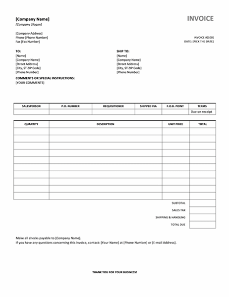 sales invoice template word
 Sales invoice