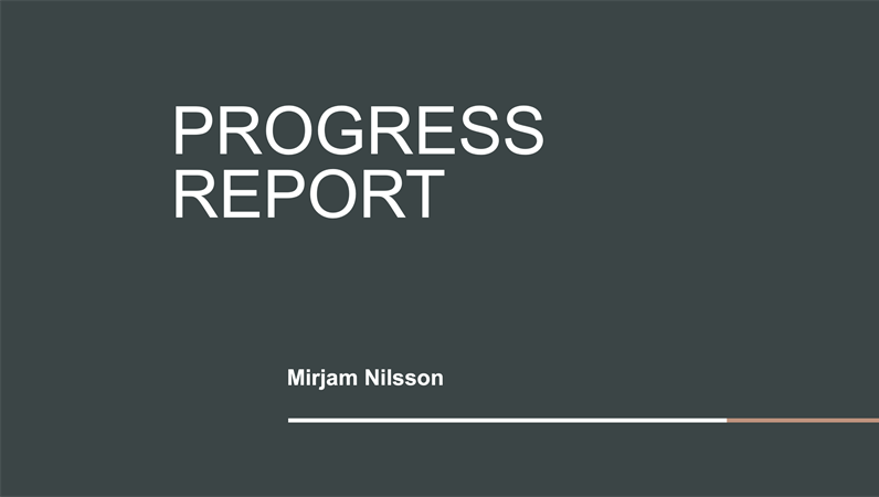 Progress Status Report Template