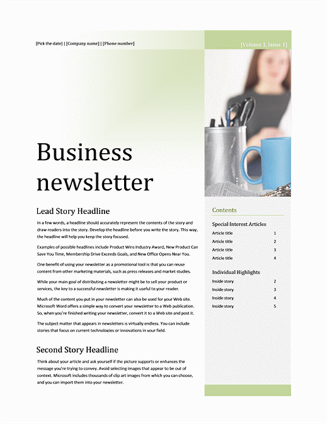 Business Newsletter Template