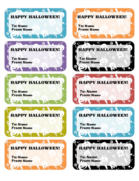 Halloween Labels 10 Per Page