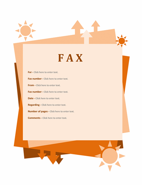 fax cover sheet word 2010