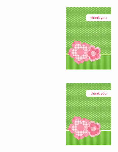 Thank you cards (Floral design, 2 per page) Thank you cards (Floral design, 2 per page)