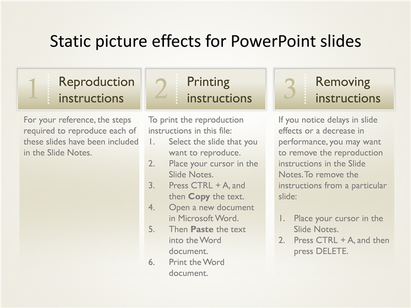 Static picture effects for PowerPoint slides Static picture effects for PowerPoint slides
