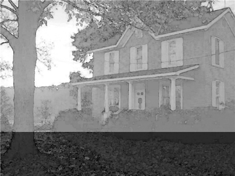 Old house design template (black and white) - Office Templates  Old house design template (black and white)