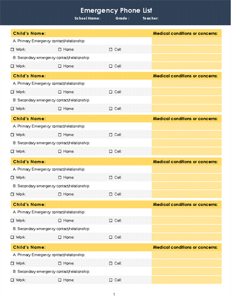 Dentrodabiblia Emergency Phone List