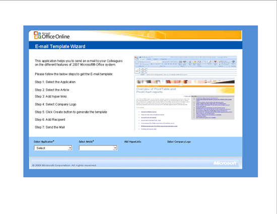 Email training template wizard Email training template wizard