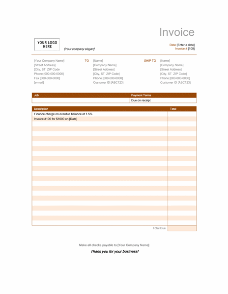 editable invoice template excel