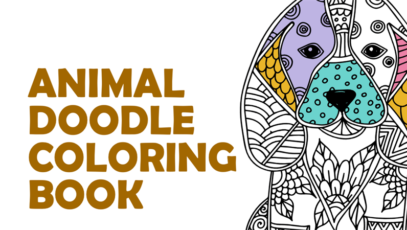Animal doodles destress coloring book Animal doodles destress coloring book