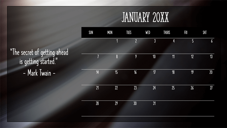 Monthly quotes calendar Monthly quotes calendar