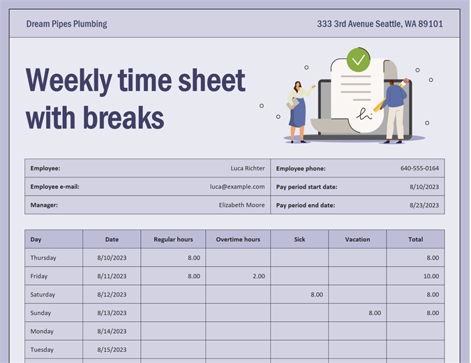 employee tracking template