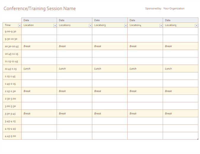 Free Monthly Work Schedule Template Download Simplified