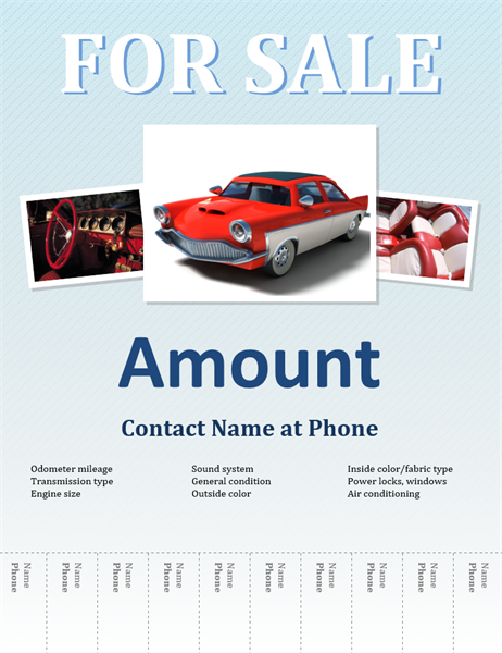 flyer with phone number tabs