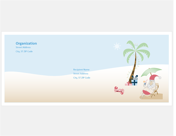 Envelope (Summer Santa design) Envelope (Summer Santa design)