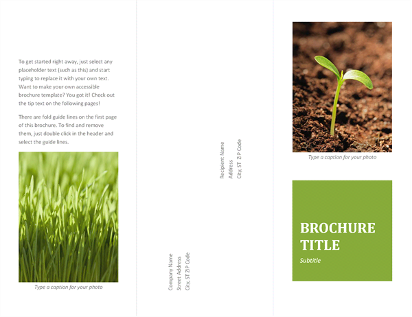 Brochure accessibility guide Brochure accessibility guide