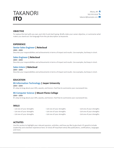 Student Resume Modern Design