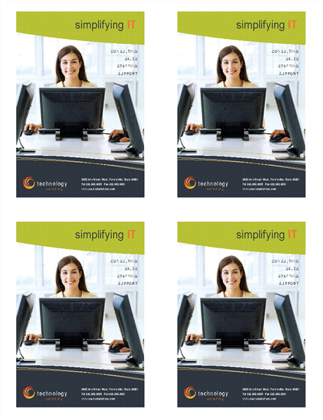 Technology business flyer (quarter-page, 4 per page) Technology business flyer (quarter-page, 4 per page)