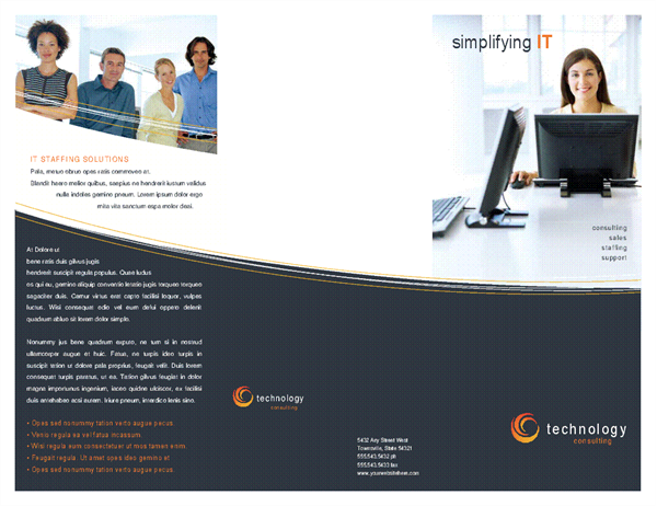 Technology business brochure (tri-fold) Technology business brochure (tri-fold)