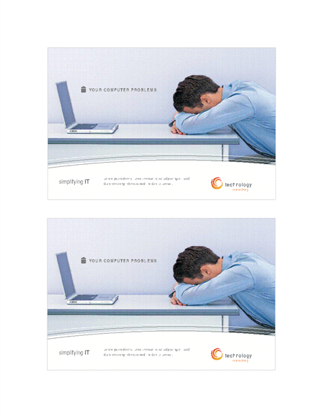Technology business postcard (2 per page) Technology business postcard (2 per page)
