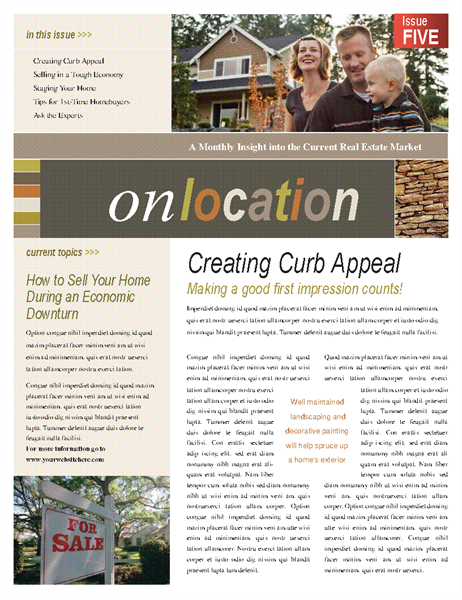 Real estate newsletter (4 pages) Real estate newsletter (4 pages)