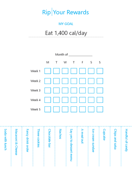Simple Weight Loss Chart Template
