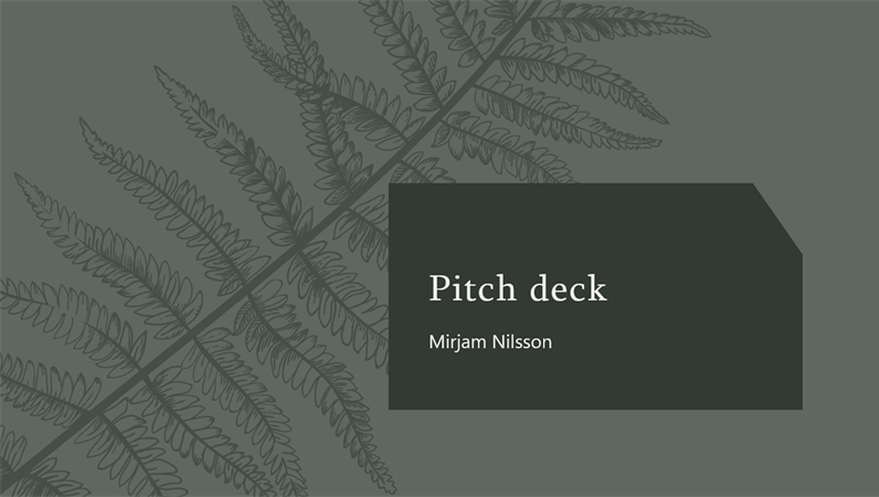 Pitch deck Pitch deck