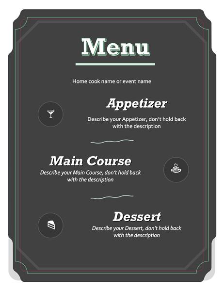 menus office com restaurant menu samples