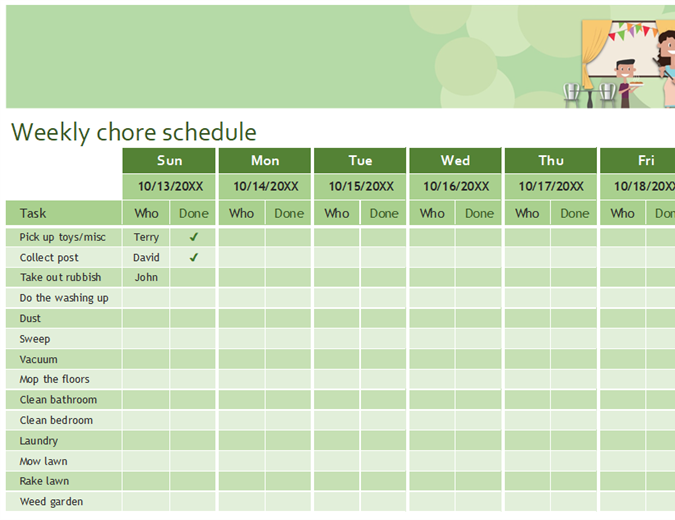 Sample Weekly Schedule
