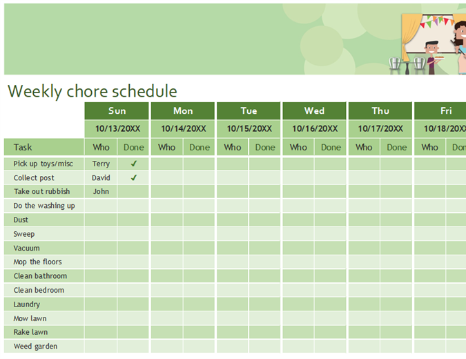 Weekly Schedule Templates