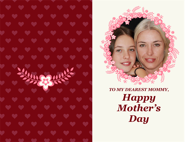 Flower border Mother's Day card Flower border Mother's Day card