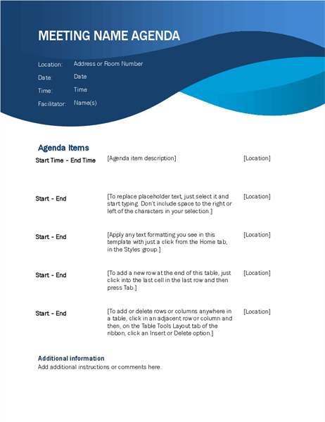 Meeting Agenda Template