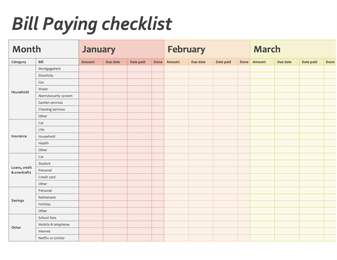 Recurring Payment Excel Spreadsheet Sample Excel Templates