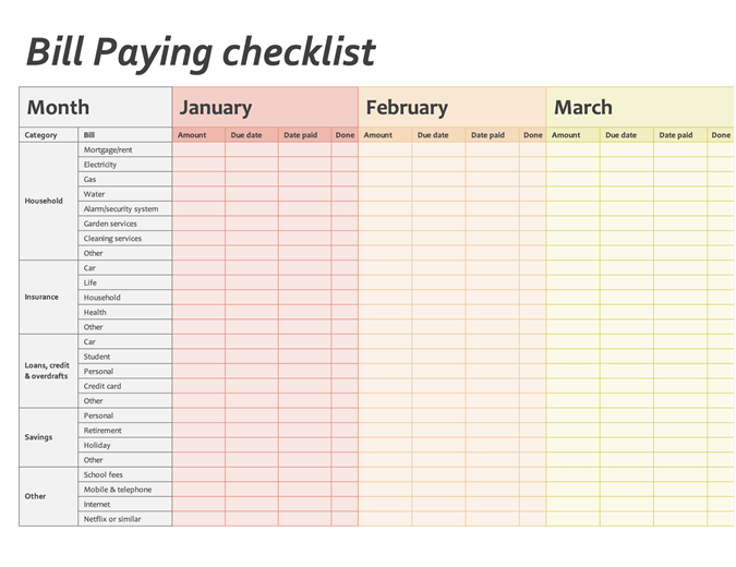 Checklist Templates | 19+ Printable Word & Excel Formats ...