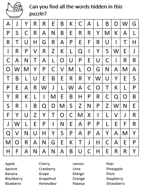 fruit-word-finder