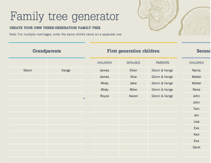 Make A Family Tree Template Online