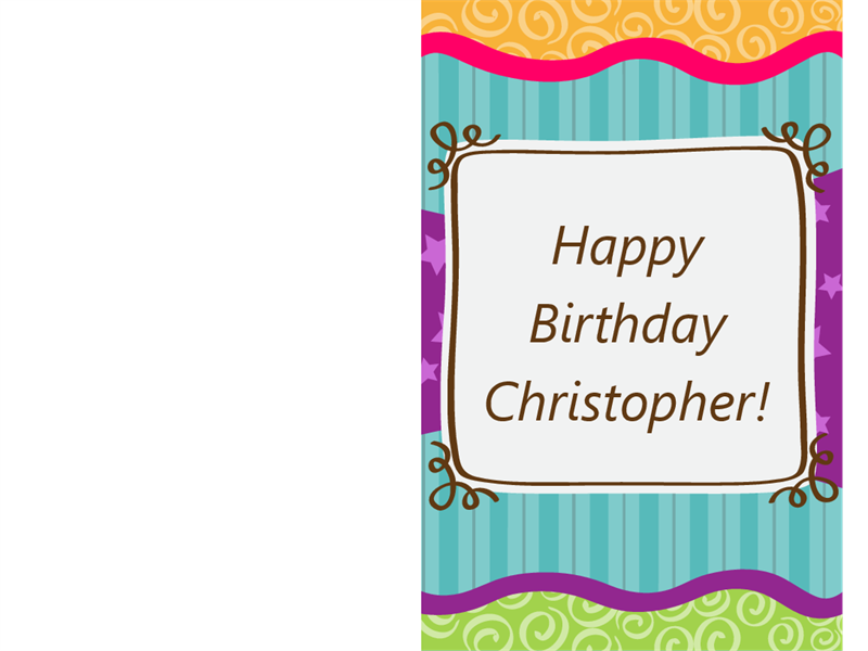 Foldable Birthday Card Template Word Printable Templates Free
