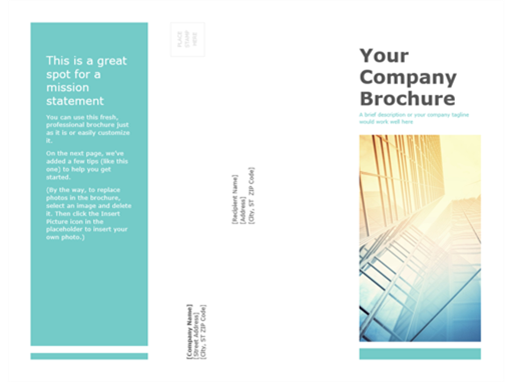 Vector Tri Fold Brochure Template Design Concept Business Leaflet