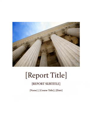 report cover page