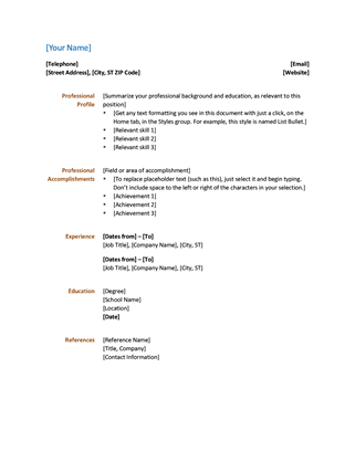 Resume Examples