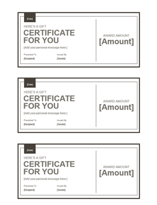 gift certificate template