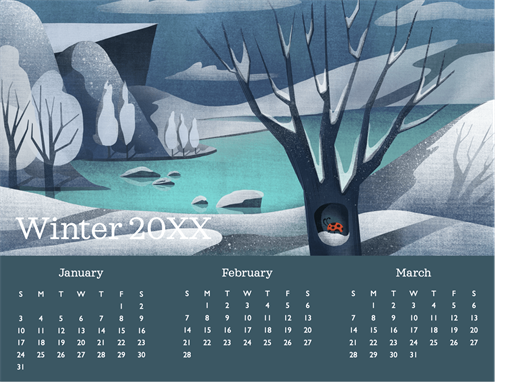 Ladybug quarterly calendar Ladybug quarterly calendar